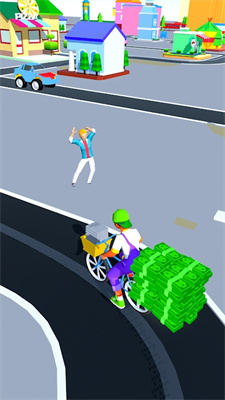 纸张运送自行车冲刺3D截图