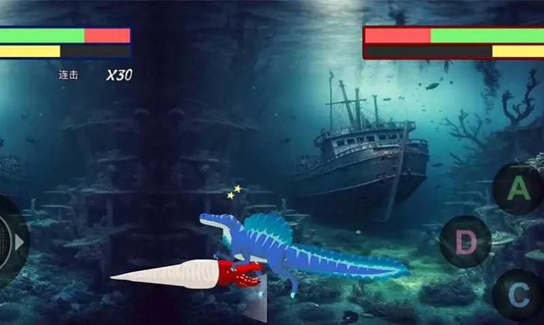 巨齿鲨与海怪搏斗截图