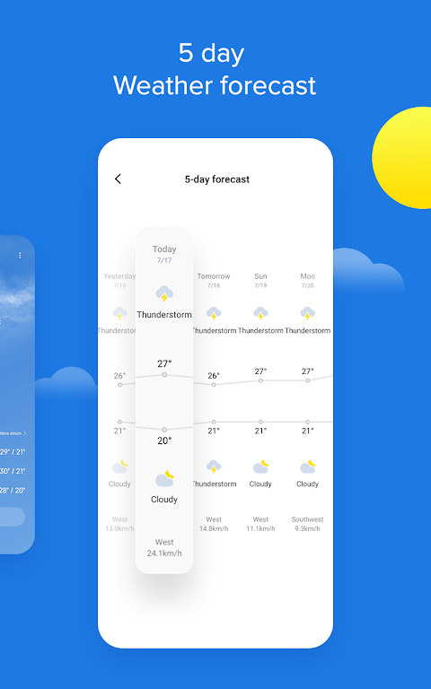 小米天气预报截图