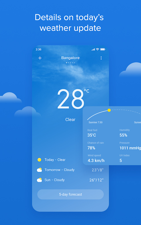 小米天气预报截图