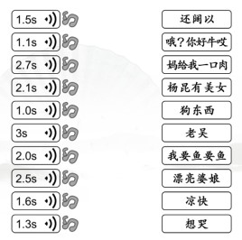 《<a href=https://hrbzj.com.cn/game/1186.html target=_blank class=infotextkey>汉字找茬王</a>》连上正确的喵星语怎么玩